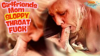 Girlfriends Mom Surrenders Her Throat — Desperate to Be Ruined Sloppily