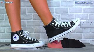 Face Trampling & Deep Throat Gagging In My Converse All Stars - 162 - Face Cam - Worship Trample Trampling Facebusting Stomping Trainers Crushing