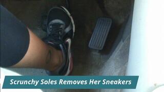 Scrunchy Soles Removes Her Sneakers
