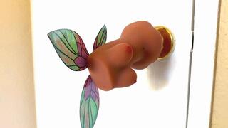 Twisting a Stuck Fairy Pussy on a Doorknob