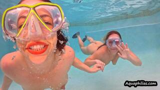 Aquaphilias- Indica Fetish and Marie Summers- They go Skinny Dipping in the Pool