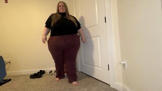 SSBBW Stripping Off Work Clothes