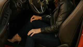 Jessica's Camaro Struggle: Pedal Pumping Tease