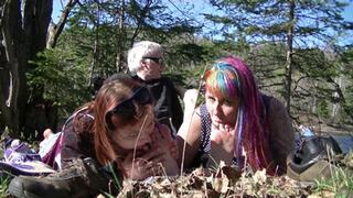 Two women in the park (wmv)