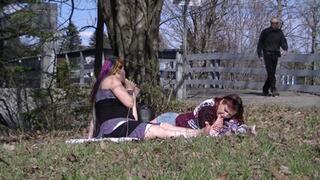 Two women in the park (mp4)