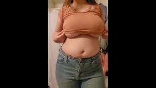 Bouncing First Trimester Pregnant Engorged Swollen Tits