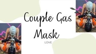 couple in gas mask love
