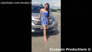 CustomVideo - 037 B - WenWen driving Honda in another sandals pedal cam