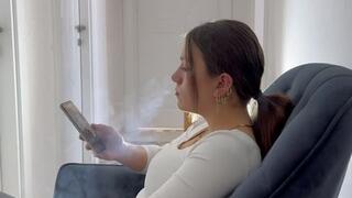 MARLY NOSE EXHALES SMOKE :)