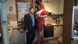 Desperate houseman - Mistress Carmen carries Rico to her heaven, Wrestling, Bondage and happy ending included!