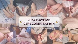 ULTIMATE 2024 FOOTJOB COMPILATION WITH OVER 50 CUMSHOTS