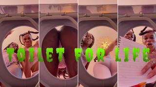 Toilet For Life- Ebony Goddess Rosie Reed And Tierra Doll Toilet Fetish Blackmail Contract Ass Humiliation- 1080p HD