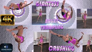 A SENSUAL BALLET DANCER, SHE SHRINKS A MAN AND PUTS HIM IN HER SNEAKERS TO TRAMPLE AND CRUSH HIM WHILE SHE DANCES -4k