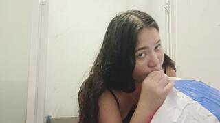 Beachball ride blowing naked