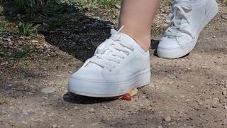 Jam Doughnuts and Plushie Crush in White Sneakers