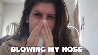 Allergy Attack: Blowing My Nose During English Class (Lots of Mucus!)