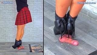 Jumping On Your Cock & Balls In My Stiletto Ankle Boots - 167 - Split Cam - Trample Trampling CBT Ballbusting Crushing Crush Heels Boot Shoe Foot