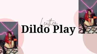 leather play dildo
