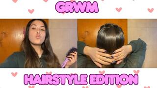 GRWM Doing my hairstyle before filming