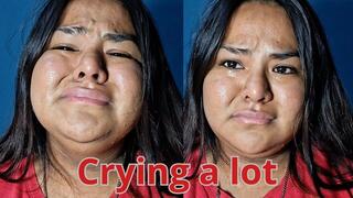 Indian girl crying a lot