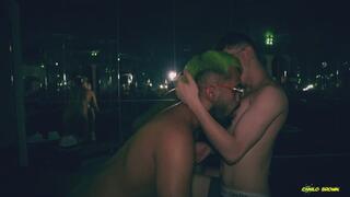 Hot Daddy Camilo Brown Giving an Amazing Cum Swap Blowjob To Big Cock Beautiful Twink Nicolas Mucci