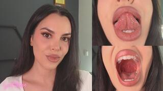 A burping fetish close-up clip | Sweet Maria