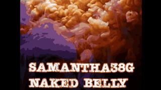 Naked Chubby Belly fetish of BBW Samantha 38g