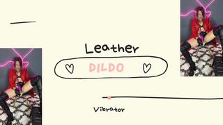 leather dildo and vibrator