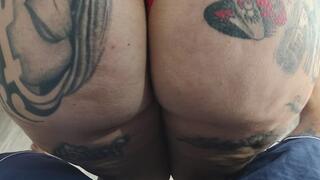 I please my slave by sitting on his cock and blowing such disgusting, wet farts and that makes him very horny