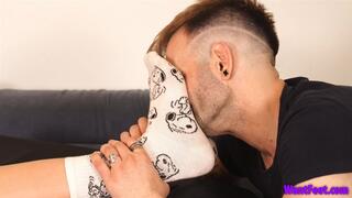 Humid Sock Sniffing Session - 4K MP4