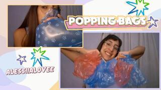 Blowing and Popping Colorful Bags