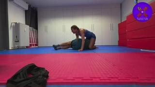 XENA WRESTLING vs KURT schoolgirls pin wrestling match