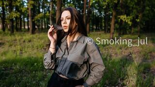 Enjoying my cigarette in the forest