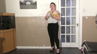 Bananas Crushed Under High Heels (4K)