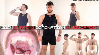 Jock burping domination humiliation