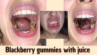 Blackberry gummies with juice