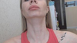 Long neck and Adam's apple! MP4