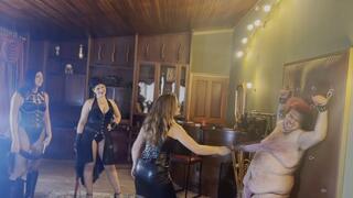 Saggy BREAST WHIPPING - fat sissy in pain