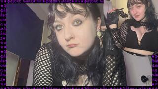 Goth Teases Caged Cuck