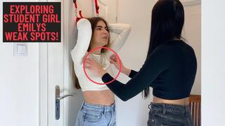 Tickling Student Girl Emily under her Shirt!