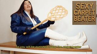Sexy carpet beater- post chastity task