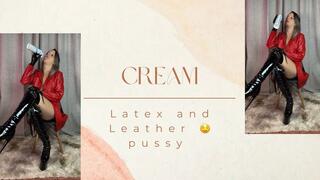 cream in pussy leather and latex