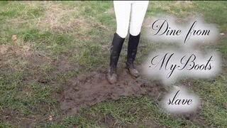 Dine from My boots, slave