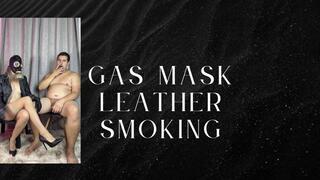 gas mask leather smoking