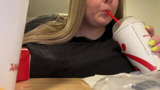 SSBBW Fast Food Dinner and Full Body Show