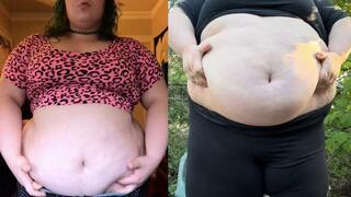 Before and Fatter — I gained HUNDREDS of pounds — SSBBW Marigold SIZE COMPARISON — weight gain feedee feedism immobility