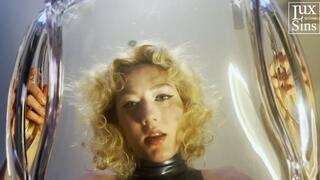 Miss Electra Indulges Herself on a Crystal Chair - Masturbation Dildo Riding POV
