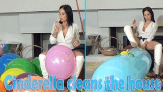 Cinderella cleans the house