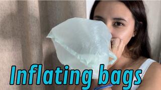Inflating grocery bags