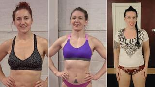 4 of the Best Competitive Mixed Wrestling Matches by Hanz VanDerKill featuring VeVe Lane, Scorpion, Simone and a bonus Nude Sporty Competitive Spartan Match with Savannah Fox